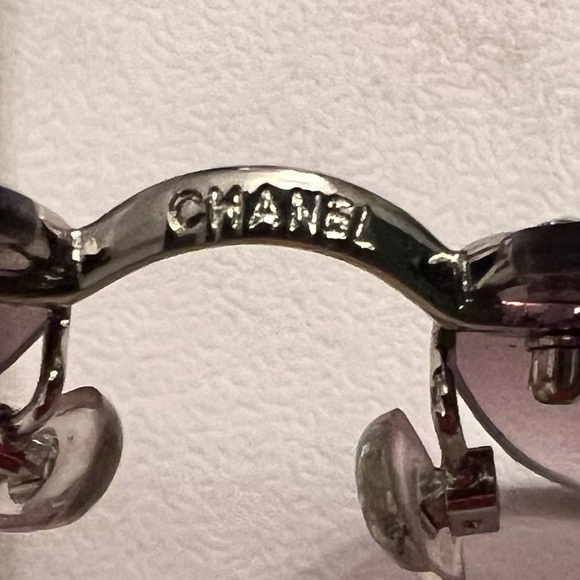 MINT CHANEL 4017 D Crystal Rimless Coco CC Logo Pink Plum SUNGLASSES CASE BOX - Picture 7 of 16